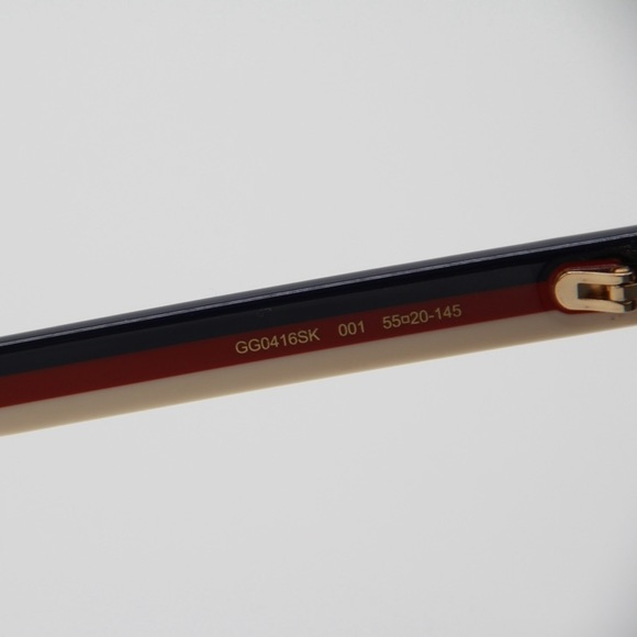 NEW GUCCI GG0416SK 001 BLACK ROUND SUNGLASSES GUCCI - Picture 9 of 13